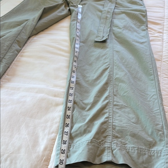 A New Day High Waisted Wide Leg Khaki Sage Women’s Tie Belt Boho Pants Sz 8 - Picture 7 of 12